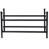 Organize It All 4 Tier Shoe Rack Organizer with Mesh Black: Iron Frame, Holds 16 Pairs, Freestanding, 29.8" Depth - 3 of 4