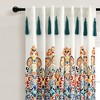 Boho Medallion Window Curtain Panels Turquoise/Tangerine 52X84 Set - 2 of 4