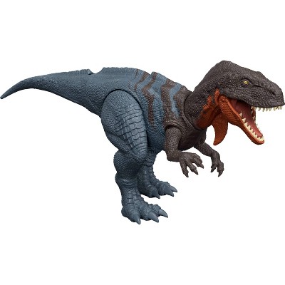 Jurassic World Rebirth Wild Roar Abelisaurus Dinosaur Toy, Tail Controlled Attack Chomp & Sound