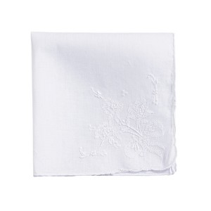 Saro Lifestyle Delicate Floral Embroidery Handkerchief - 1 of 3