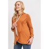 Hello Miz Women's Nursing Crossover Drawstring Maternity Hoodie Sweatshirt - 2 of 4