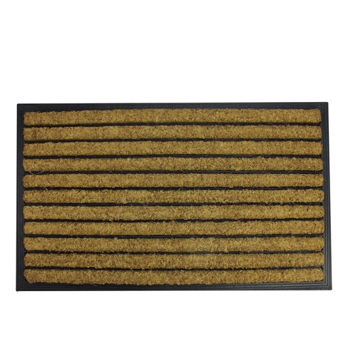 Front Door Mat, Outdoor Indoor Welcome Mat for Home 29.5 x 17 Black