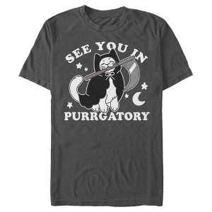 Men's Lost Gods Halloween See You In Purrgatory T-Shirt - 1 of 4