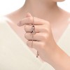 Guili Elegant Sterling Silver 18K Rose Gold Plated Bracelet with Clear Cubic Zirconia Loops – Sparkling, Timeless Design for a Luxe and Refined Look - 3 of 3