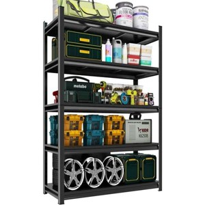 72" H Garage Shelving Unit, Garage Storage Shelves 2500LBS Heavy Duty Shelving, Adjustable 5 Tier Metal Shelving Utility Shelf, Storage Rack - 1 of 4