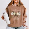 S.W.Smiley Where Friends and Flowers Flourish - Women's Lightweight Garment Dyed Sweatshirt - 3 of 4