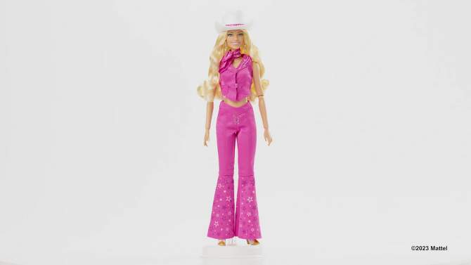 Barbie: The Movie Collectible Doll Margot Robbie as Barbie in Pink Western Outfit (Target Exclusive), 2 of 10, play video