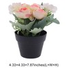 Unique Bargains Artificial Plants Hydrangea Tea Bud Plastic 4.33"x4.33"x7.87" 1 Pcs - 3 of 4
