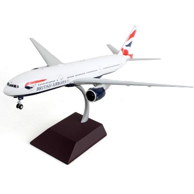 Boeing 777-200ER Commercial Aircraft White with Striped Tail "Gemini 200" Series 1/200 Diecast Model Airplane by GeminiJets