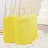 Blue Panda 25 Pack Small Paper Gift Bags with Handles for Party Favors, Bulk Shopping Merchandise Bags, Yellow 9 x 5.5 x 3 In - image 3 of 4