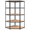 VidaXL 5-Layer Corner Shelf Anthracite Steel&Engineered Wood - 4 of 4