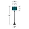 360 Lighting Dyna 58" High Black and Deep Teal Shade 2-Light Floor Lamp - 4 of 4