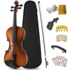 YOOCOZZ Professional 4/4 Full Size Violin Set, Durable Lightweight Rich Sound, Complete Accessories - 3 of 4