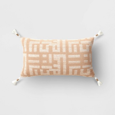 Patterned lumbar pillow sale