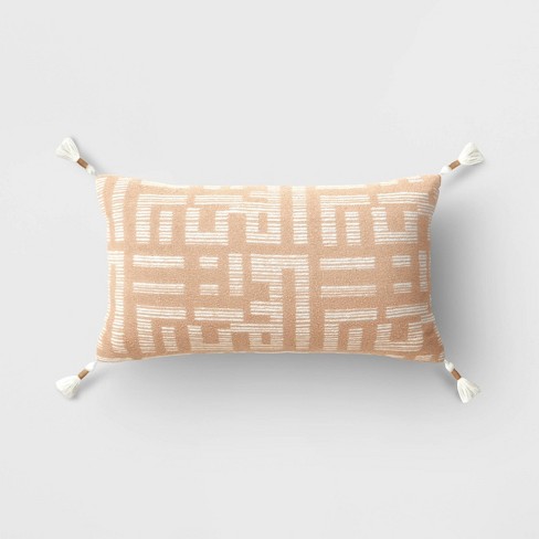 Pair Small Designer Lumbar Pillows