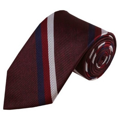 Men's Stripe 3.25 Inch Wide And 58 Inch Long Woven Neckties
