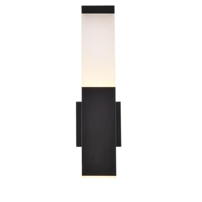 Raine Black Aluminum LED Wall Sconce with Dimmable Light