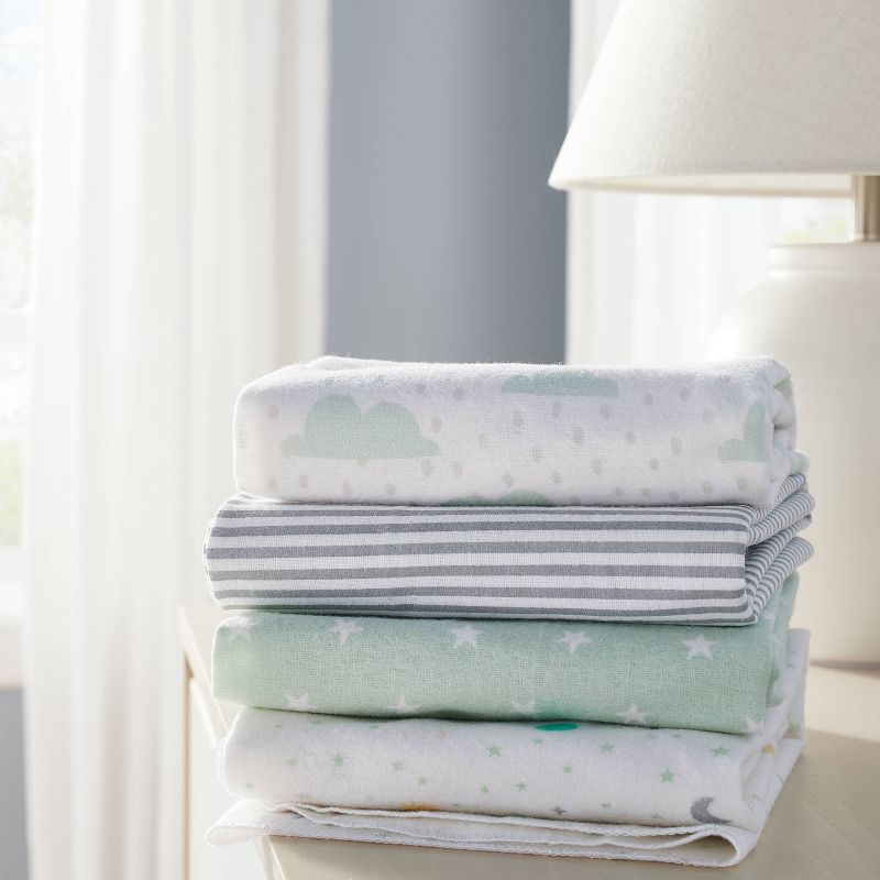 Flannel Baby Blankets Space - Cloud Island&#8482; 4pk, 3 of 5