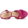 Allegra K Women's Adjustable Ankle Buckle Strap Kitten Heel Sandals - 4 of 4