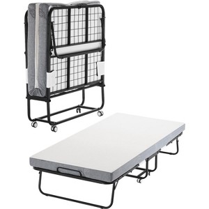VEVOR Rollaway Bed, 38 in x 75 in Folding Bed with 4 in Mattress, Twin Size Foldable Bed with Sturdy Metal Frame & Memory Foam Mattress - 1 of 4