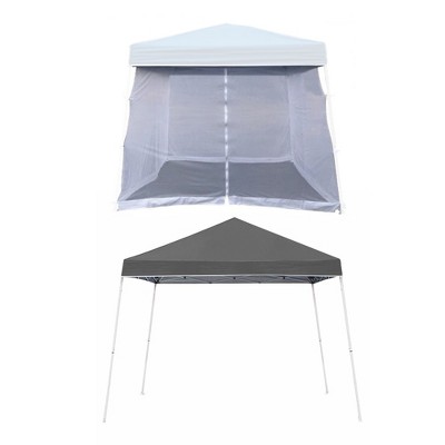 Z-Shade 10 Foot Horizon Angled Leg Screen Attachment with 10 by 10 Foot Angled Leg Instant Shade Canopy Tent Portable Shelter