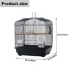 20.5 Inch Travel Bird Cage, Portable Metal Carrier Cage with Handle & Perch for Small Parrots, Flight Bird Cage for Parakeet Cockatiel Lovebird - 2 of 4