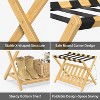 Bamboo luggage rack 2 Pack, lightweight and durable, Sturdy for Hotel/Home Use - 4 of 4