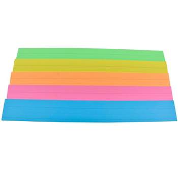 School Smart Sentence Strips, 3 x 24 Inches, Assorted Neon Colors, 90 lb, Pack of 100