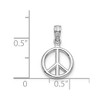 Black Bow Jewelry 14k White Gold 10mm Polished 3D Peace Sign Pendant - 3 of 4