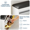 31.5'' Shoe Storage Bench, Modern Shoe Organizer with Flip Drawer & PU Cushion, Entryway Shoe Cabinet for Hallway, Bedroom, Living Room - 3 of 4