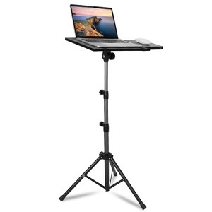 Moclever"Portable Tripod Stand with Adjustable Height & Tilt for Laptop, Projector, DJ Equipment, & More"Black - 1 of 4