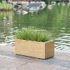 31.25" W Rectangle Planter Box, Handmade MGO, Travertine Finish-- Frevyn - 2 of 4