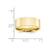 Black Bow Jewelry 8mm 10K White or Yellow Gold Flat Comfort Fit Band - 4 of 4