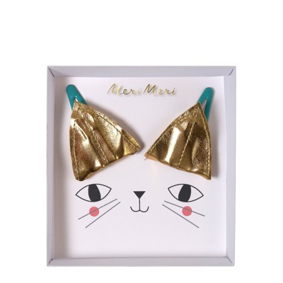 Meri Meri Gold Cat Ear Hair Clips