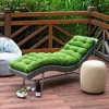 ARTPLAN Outdoor Chasie Lounge Tufted Thick Cushion with Ties,Replacement Wicker Chair Cushion for Paito Fruniture,72x22x4inches - 2 of 4