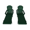 WestinTrends Dylan 2 Piece Adirondack Poly Reclining Chaise Lounge With Arms - 2 of 4