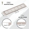 Unique Bargains Aluminum Alloy Cabinet Wardrobe Shoe Closet Rectangle Louvered Ventilation Grilles 2 Pcs - 2 of 4