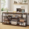 Tribesigns 70.87" Console Tables for Living Room, 5-Tier Narrow Long Sofa Tables Entryway Tables with Open Storage Shelves - 2 of 4