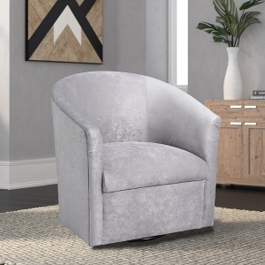 Polyester Microfiber Swivel Chair with Dacron-Wrapped Seat, Foam Cushion, and 360-Degree Swivel - 1 of 4
