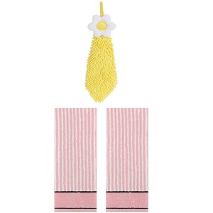REGALWOVEN 3 Pcs Soft Absorbent Bathroom Hand Towels for Kitchen, Gym - 1 of 4