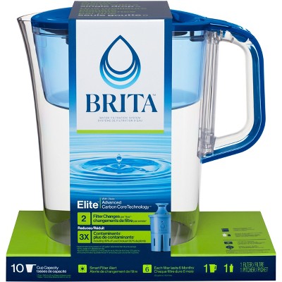 Brita Water Filter Tahoe Water Pitcher Dispenser with Elite Water