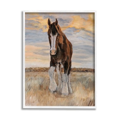 Stupell Industries Colt Horse Farmhouse Animal Framed Giclee Art