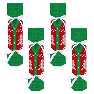 Big Dot of Happiness Ugly Sweater - No Snap Holiday and Christmas Party Table Favors - DIY Cracker Boxes - Set of 12 - 1 of 4