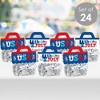 Big Dot of Happiness Firecracker 4th of July - DIY Red, White and Royal Blue Party Clear Goodie Favor Bag Labels - Candy Bags with Toppers - Set of 24 - 2 of 4