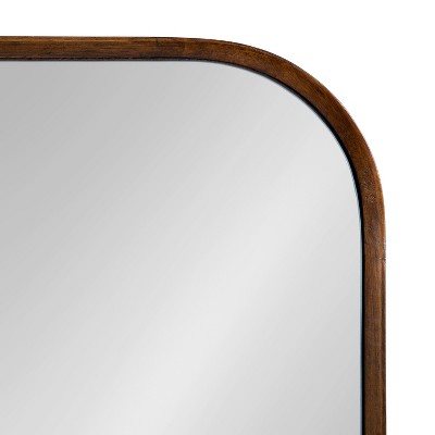 Nordlund Modern Walnut Brown Wood Framed Wall Mirror, 23x35