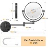 FASCINATE  Wall Mounted Makeup Mirror with 1X/10X Magnification,Super Large,2- Sided,3 Color Dimmable Lights, 360° Swivel, Extendable Plug - 2 of 4