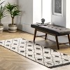 Nuloom Joanna Diamond Trellis Soft Shag Fringe Kitchen Runner Indoor Area Rug - Hallway, Entryway, 2' 8" x 8', Beige - 2 of 4