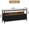 55" Media Console with Storage - Modern TV Stand with Drawers & Shelves for Living Room & Bedroom - 3 of 4