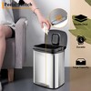 13.2 Gallon/50L Step Trash Can, Stainless Steel Garbage Can with Removable Inner Bucket, Trash Bin with Soft-Close Lid - 4 of 4