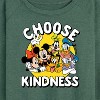 Women's - Disney - Choose Kindness Lightweight French Terry Wide Neck Long Sleeve Shirt - 2 of 4